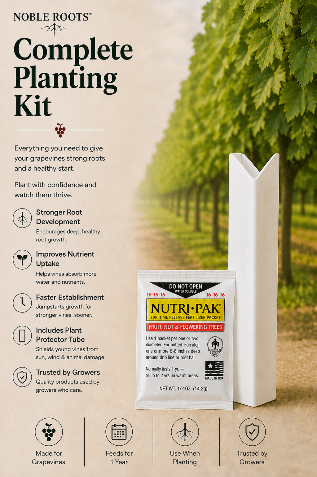 Complete Grapevine Planting Kit