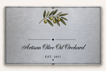 Custom aluminum orchard plaque