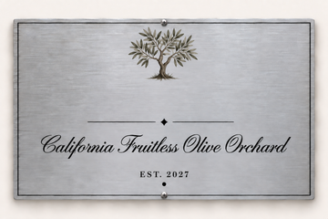 Custom aluminum orchard plaque
