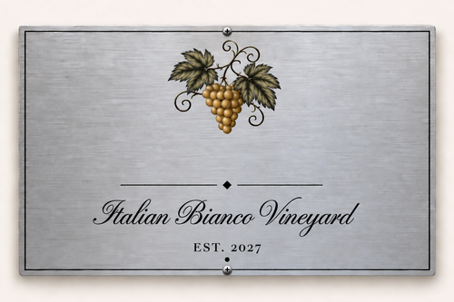 Personalized vineyard plaque preview
