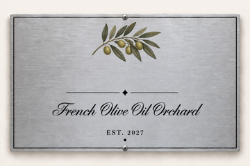 Custom aluminum orchard plaque