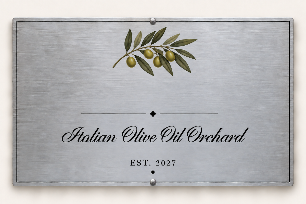Custom orchard plaque preview