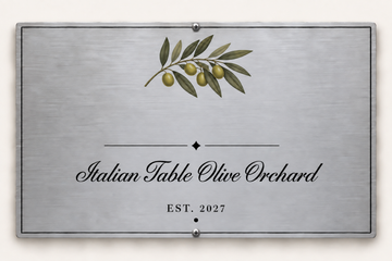 Custom aluminum orchard plaque