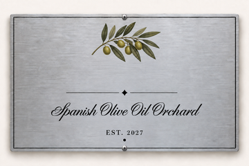 Custom aluminum orchard plaque